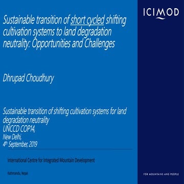 Sustainable transition of shifting cultivation systems for land degradation n...