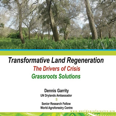 Dennis GARRITY "Transformative land regeneration"