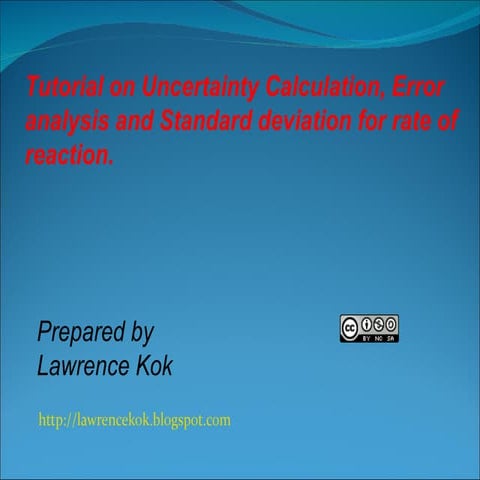 IB Chemistry, IB Biology on Uncertainty calculation, error analysis and stand...