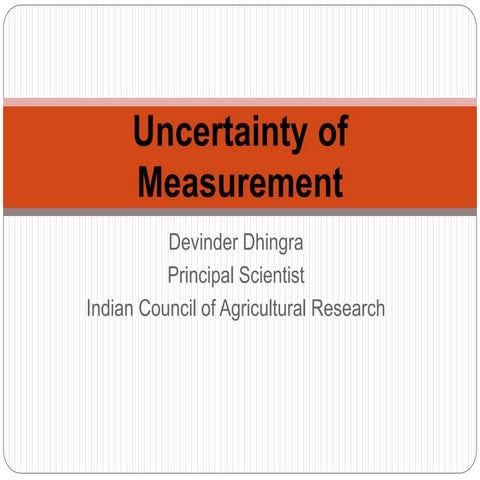 Uncertainty of measurement d dhingra