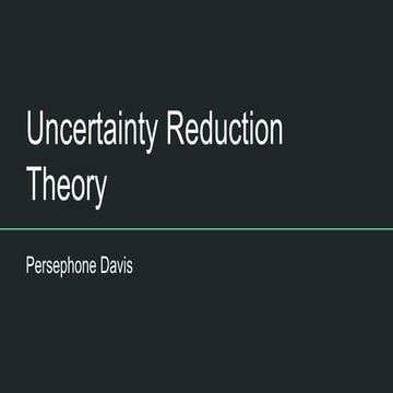 Uncertainty Reduction Theory