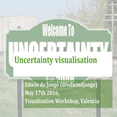 Uncertainty visualisation