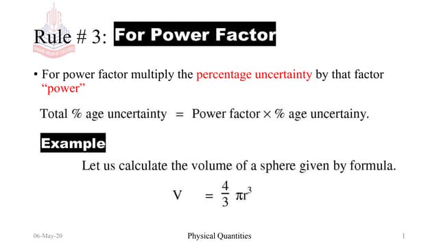 Uncertainties rules 2