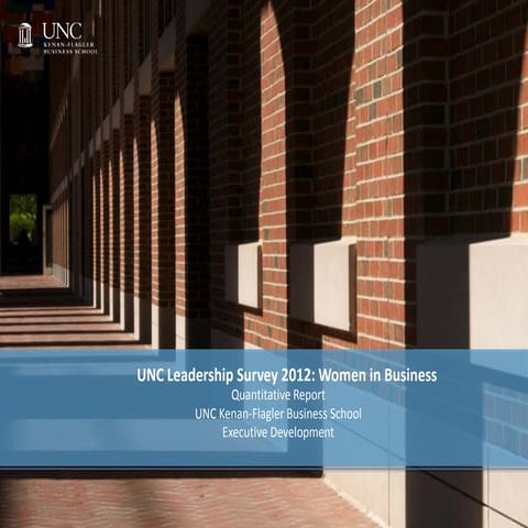 UNC Leadership Survey 2012: Women in Business