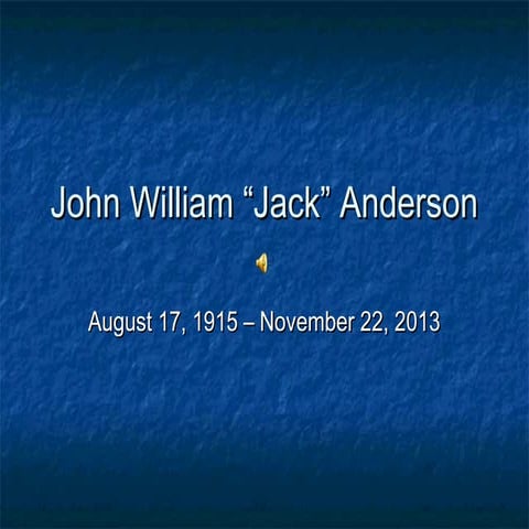 In Loving Memory of my Uncle Jack