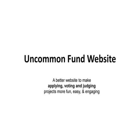 Uncommon fund website v 2