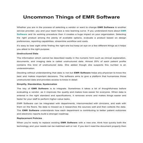 Uncommon Things of EMR Software.pdf