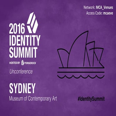 Sydney Identity Unconference Introduction and Highlights
