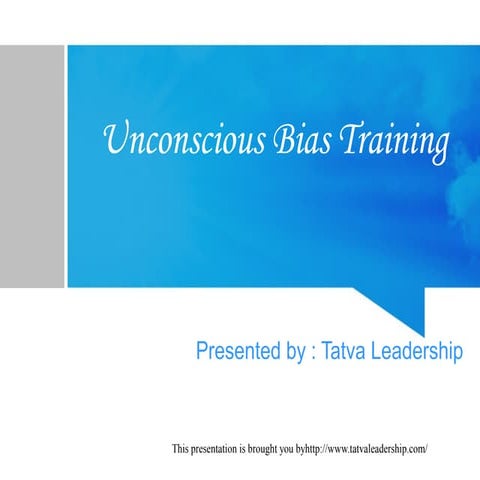Unconscious bias training