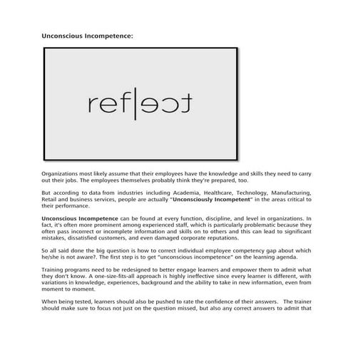 Unconscious Incompetence - the growing menace