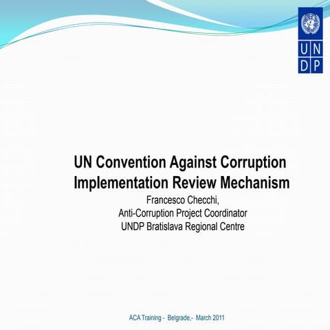 UN Convention against Corruption  - Implementation Review Mechanism