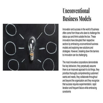 Unconventional Business Models.