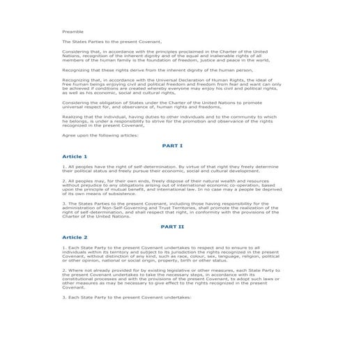 Un covenant civil political rights