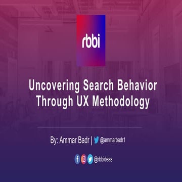 Uncovering Search Behavior Through UX Methodology