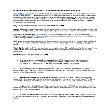 Uncovering ServiceNow ITAM (IT Asset Management) Best Practices.pdf