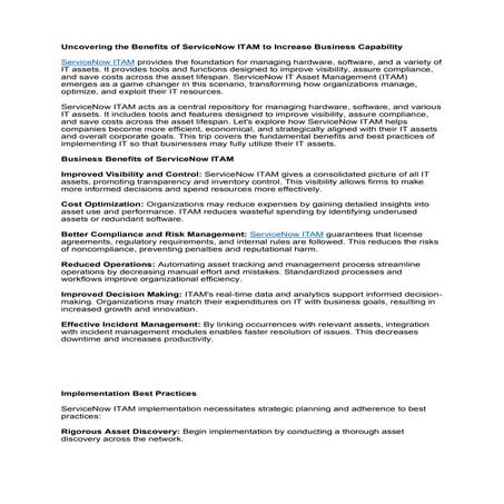 Uncovering the Benefits of ServiceNow ITAM to Increase Business Capability.pdf