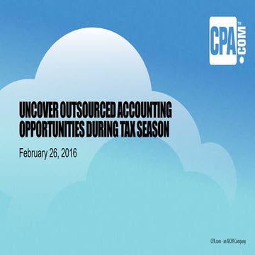 Uncover outsourced accounting opportunities during tax season