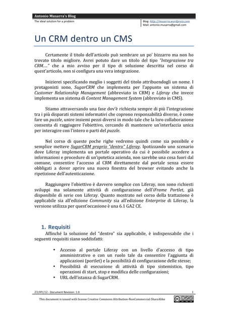 Un CRM dentro un CMS v1.0
