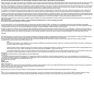 Un cubo de hielo esta flotando en u...