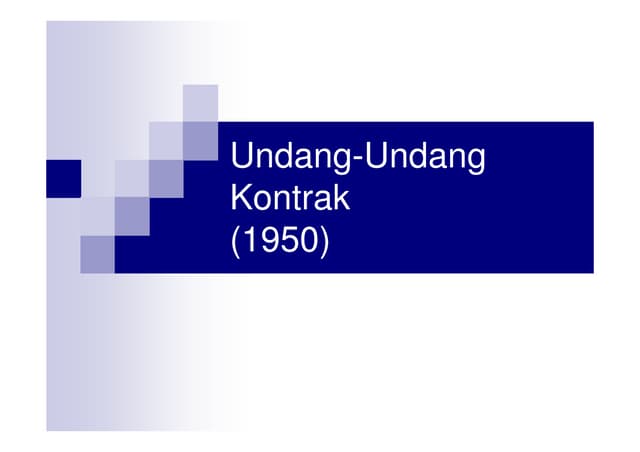 Undang undang kontrak