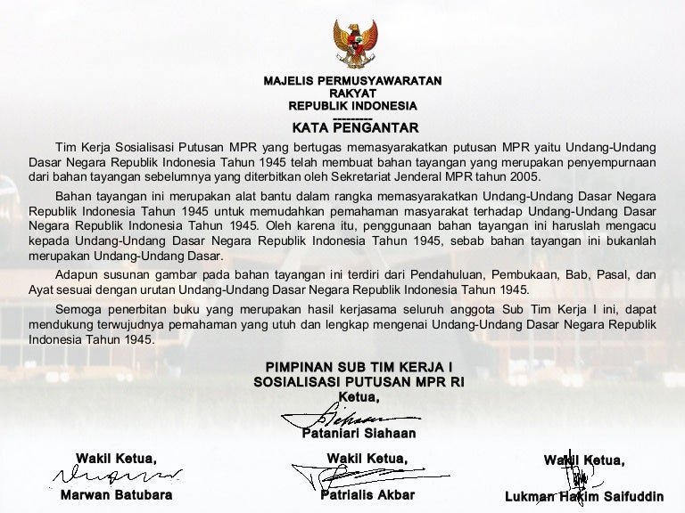 Uud Republik Indonesia Tahun 1945