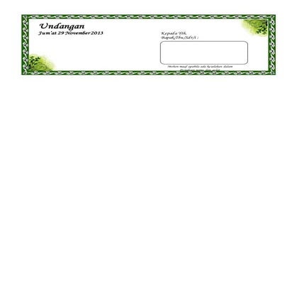 Undangan syukuran pernikahan niko