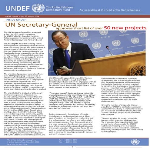 Undef newsletter march 2014 | PDF