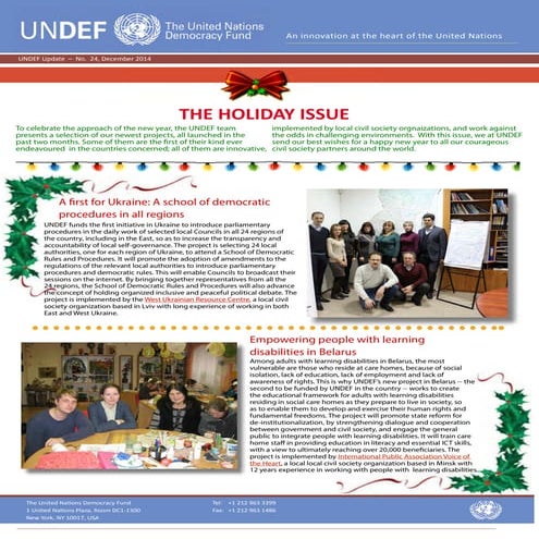 Undef newsletter march 2014 | PDF