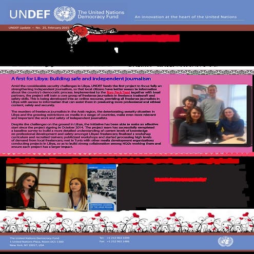 Undef newsletter february 2015 | PDF | Civic affairs | Politics