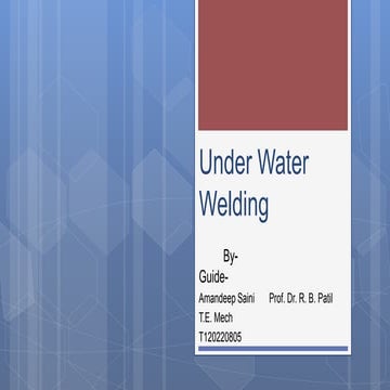 Under water-welding