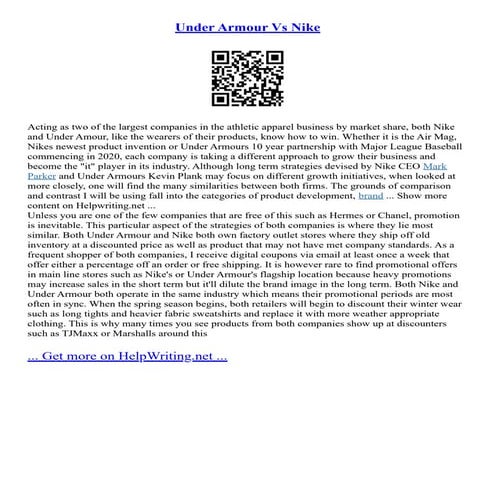 is underarmour made by nike