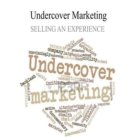 UNDERCOVER MARKETING- INDIAN PERSPECTIVE
