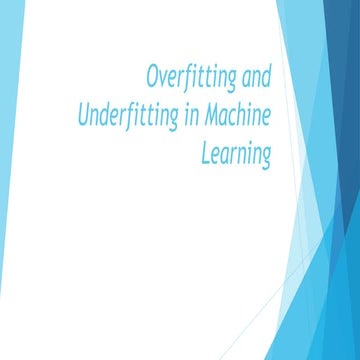 Underfitting and Overfitting in Machine Learning | PPTX