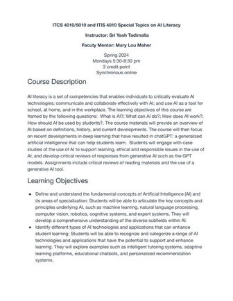 AI Literacy -Undergrad_Graduate Course