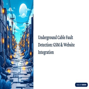 Under Ground Fault Distance Detection using IOT | PPTX