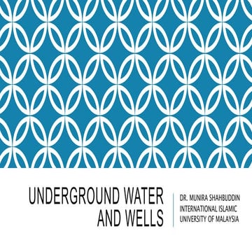 Underground and Well water