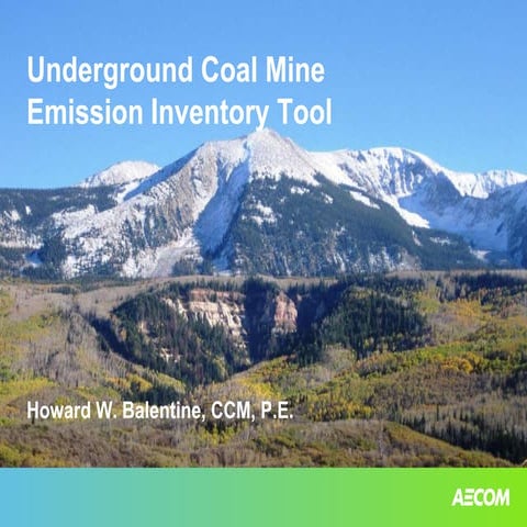 Underground Coal Mine Emission Inventory Tool