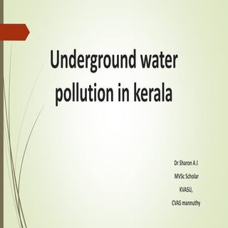 Underground water pollution in kerala