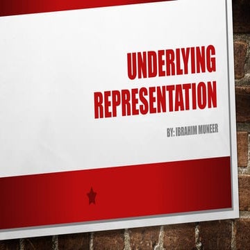 Underlying representation