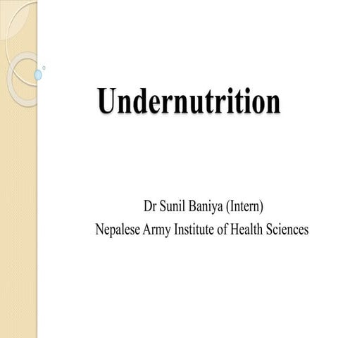Undernutrition pptx