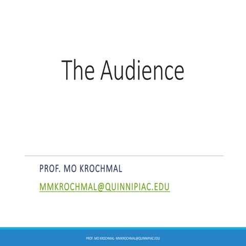 Understand Audience Theory