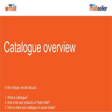 Understand catalogue tab - Wholesale