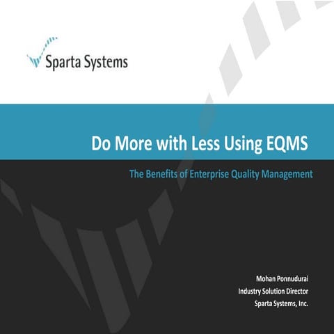 Understanding Enterprise Quality Management Systems (EQMS)