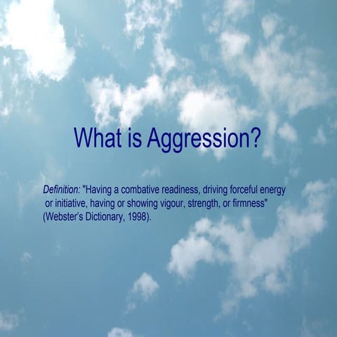 Understanding Aggression for Pupils