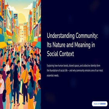Community Presentation | PPTX