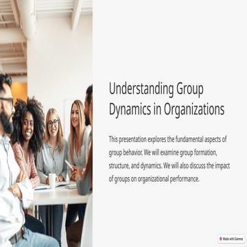 Comprehensive Insights into Group Dynamics and Development in ...