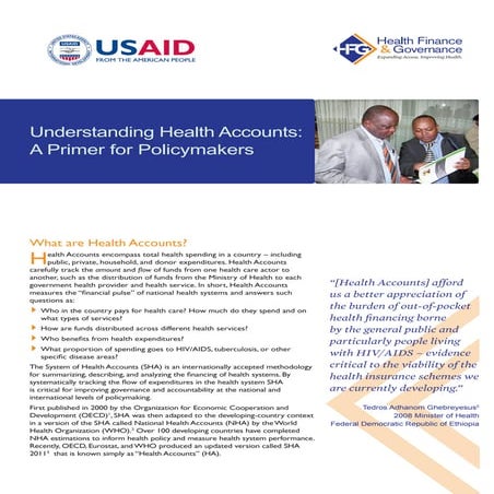 Understanding Health Accounts: A Primer for Policymakers | PDF