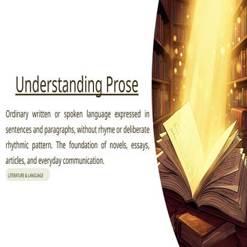 Characteristics of prose | PDF