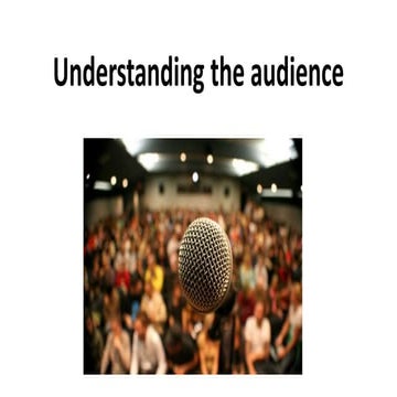 Understanding the audience (IWC8)