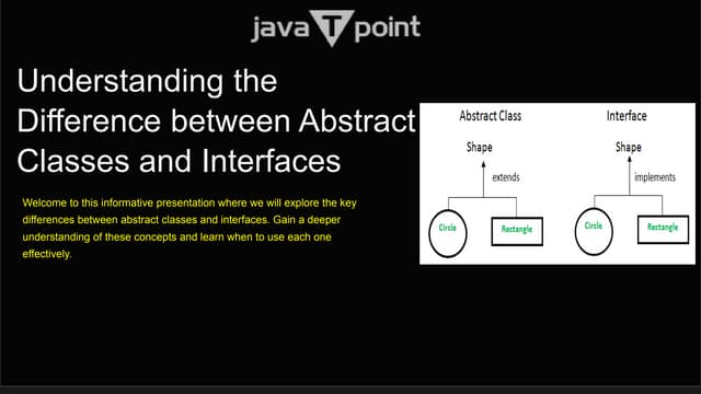what is differance between abstract class and interface ppt